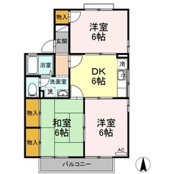 ローズコート　Ｂ棟の物件間取画像